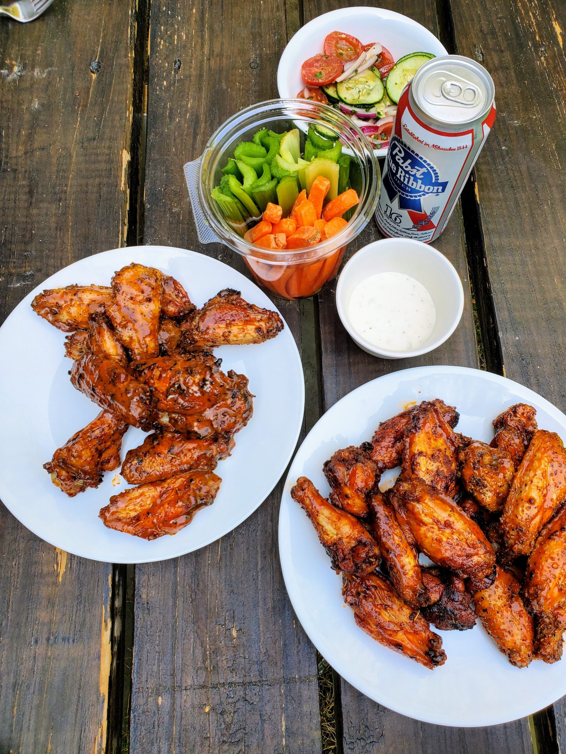 Chicken wings on a plate