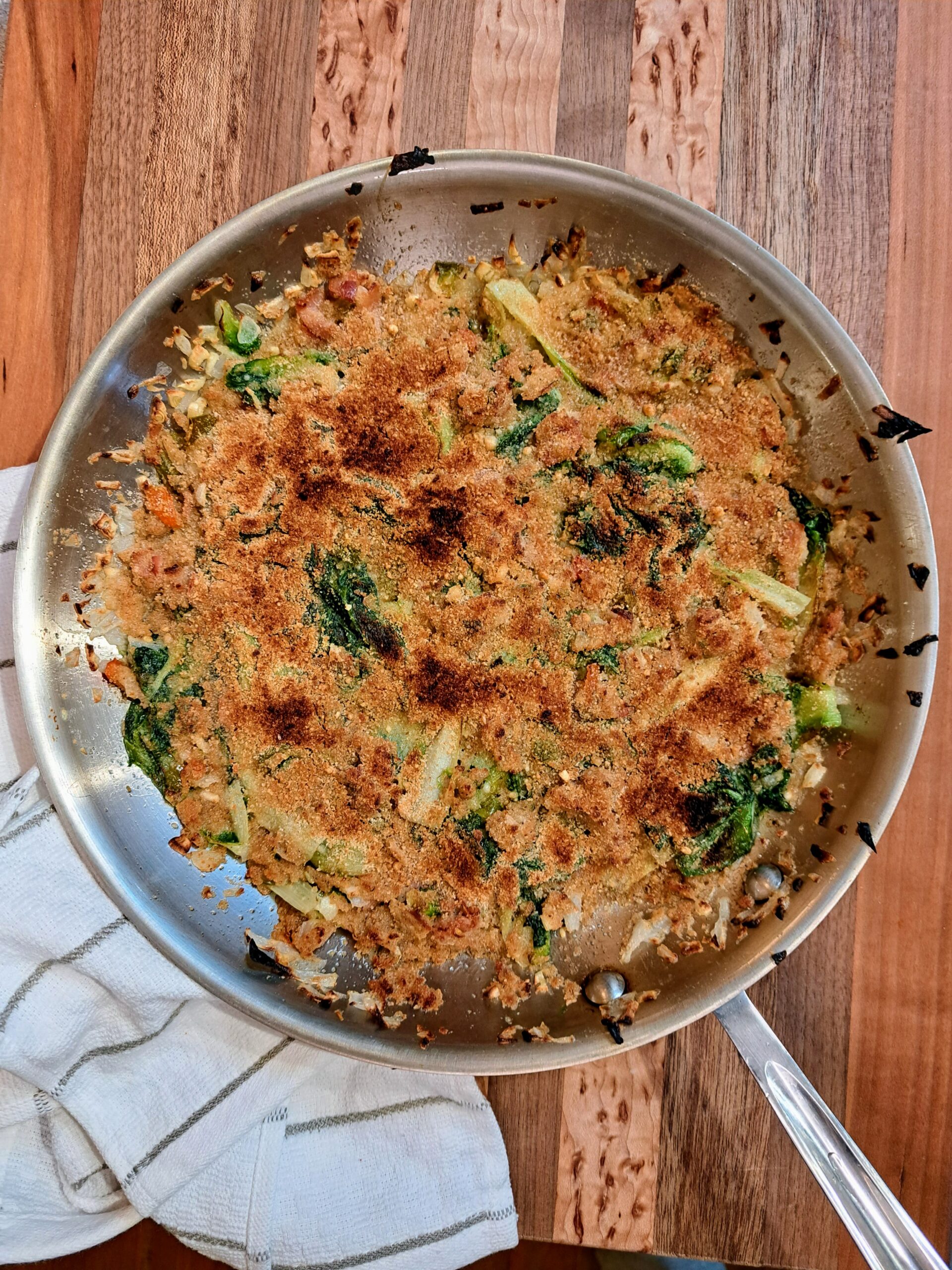 Utica Greens in a Sauté Pan